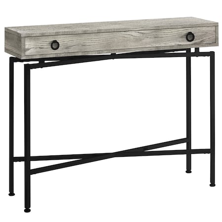 Monarch Specialties Accent Table - 42"L / Grey Reclaimed Wood / Black Console I 3454